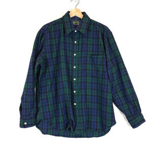 Cumberland Vintage Mens Plaid Flannel Size Large 100% Wool Long Sleeve Outdoors